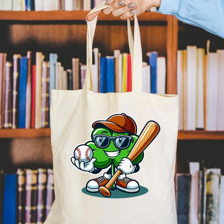 Shamrock Baseball St Patrick's Day Kids Boys Toddlers Premium Tri-Blend Canvas Tote Bag