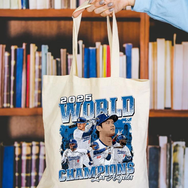 Shohei Ohtani 2025 Los Angeles Baseball Champions MLBPA Canvas Tote Bag Shohei Ohtani 2025 Los Angeles Baseball Champions MLBPA Canvas Tote Bag