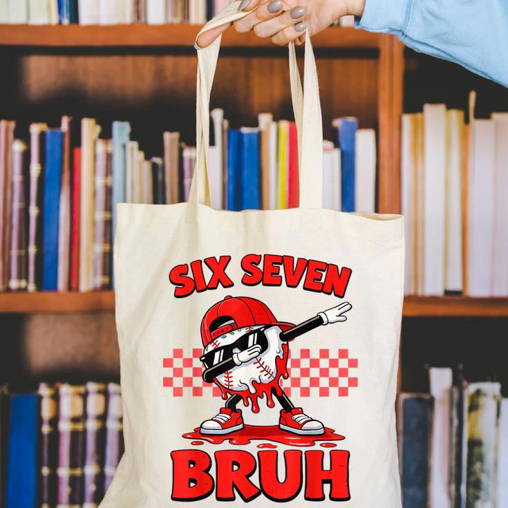 Six Seven 67 Bruh Baseball Valentine’s Day Teens Boys Kids Canvas Tote Bag