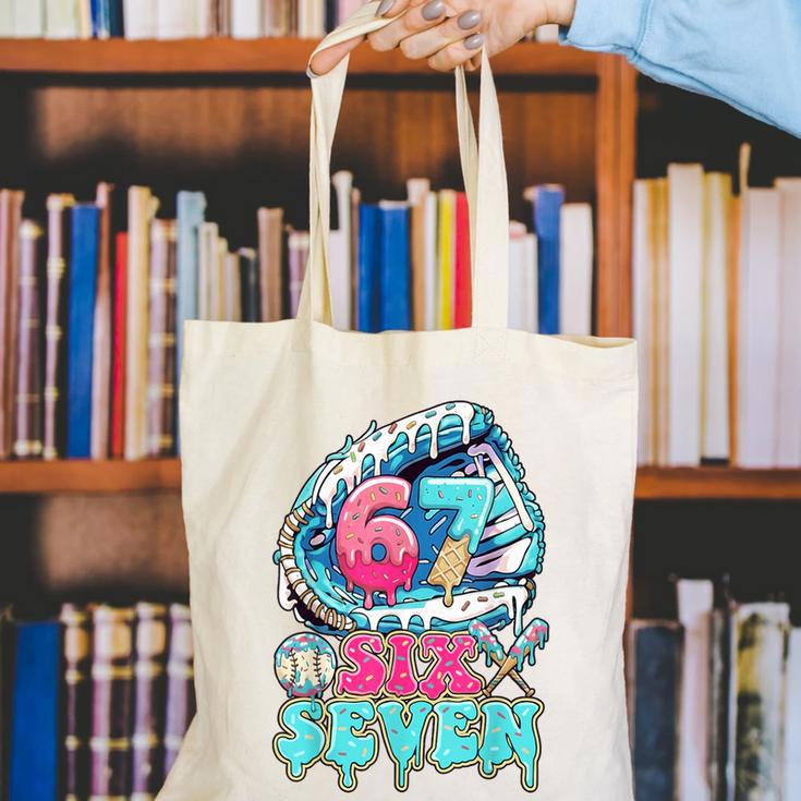 Six Seven 67 Ice Cream Drip Baseball For Boy Kids Youth Canvas Tote Bag Six Seven 67 Ice Cream Drip Baseball For Boy Kids Youth Canvas Tote Bag