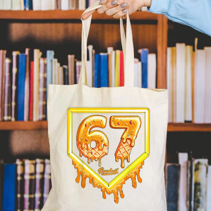 Six Seven 67 Meme Gen Alpha Slang Baseball 101 Canvas Tote Bag