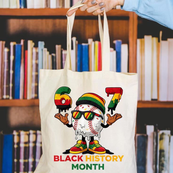 Six Seven History Month Baseball Drip Sports Canvas Tote Bag Six Seven History Month Baseball Drip Sports Canvas Tote Bag