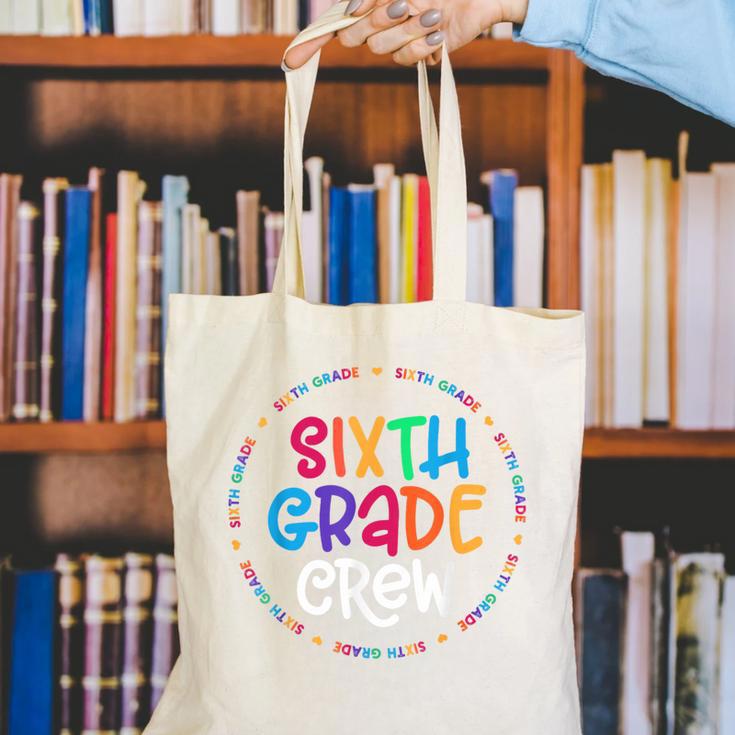 Sixth Grade Crew Back To School Matching Tee For 6th Grade Canvas Tote Bag