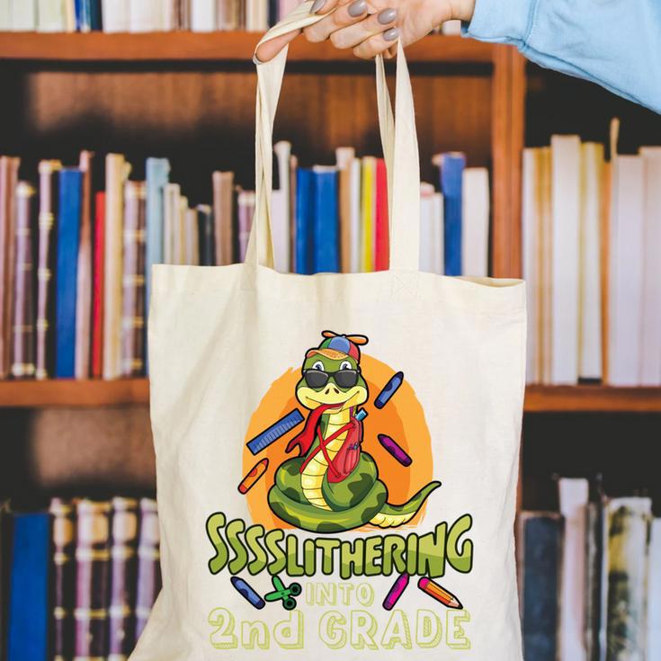 Slithering Into 2nd Grade First Day Back To School Snake Performance Canvas Tote Bag Slithering Into 2nd Grade First Day Back To School Snake Performance Canvas Tote Bag