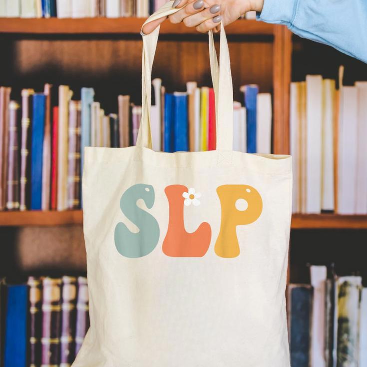 SLP Groovy Women Appreciation Day Hello Back To School Canvas Tote Bag SLP Groovy Women Appreciation Day Hello Back To School Canvas Tote Bag