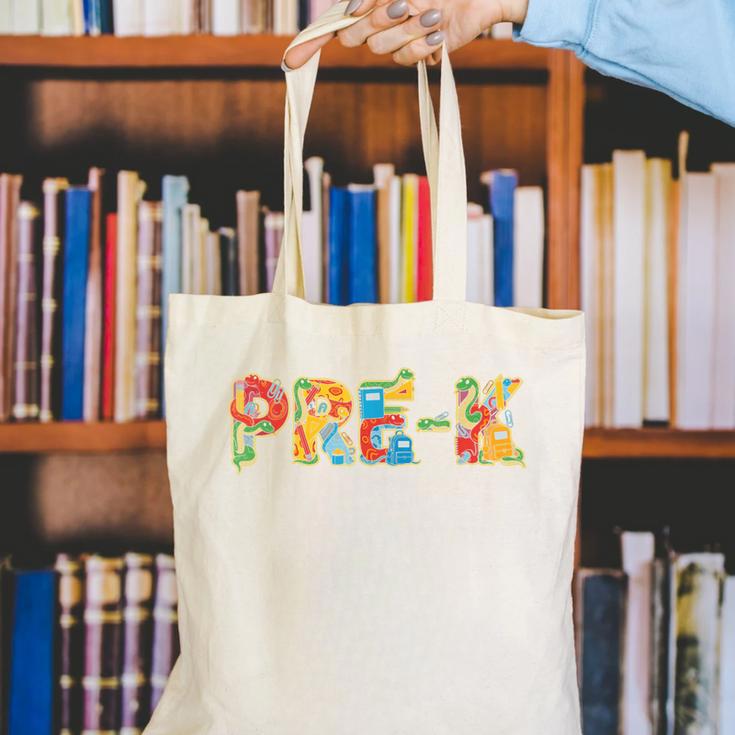 Snake Pre K Back To School Kids Boys Girls Canvas Tote Bag