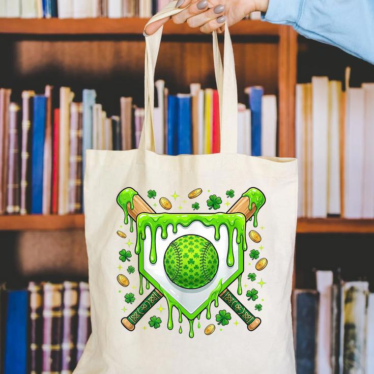 St Patrick Day Baseball Drip Ice Cream Boys Men Canvas Tote Bag St Patrick Day Baseball Drip Ice Cream Boys Men Canvas Tote Bag
