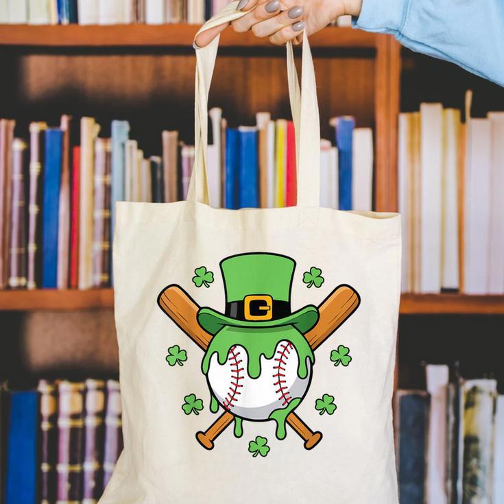 St Patricks Day Baseball Drip Ice Cream Baseball Home Plate Canvas Tote Bag St Patricks Day Baseball Drip Ice Cream Baseball Home Plate Canvas Tote Bag
