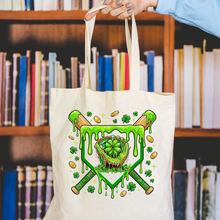 St Patricks Day Baseball Ice Cream Shamrock Baseball Player Canvas Tote Bag St Patricks Day Baseball Ice Cream Shamrock Baseball Player Canvas Tote Bag