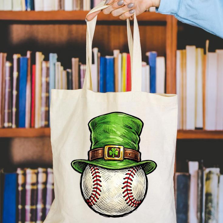 St Patricks Day Baseball Player Leprechaun Hat Men Boys Kids Canvas Tote Bag