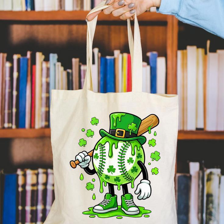 St Patricks Day Shamrock Baseball Drip Icecream Irish Boys Canvas Tote Bag St Patricks Day Shamrock Baseball Drip Icecream Irish Boys Canvas Tote Bag
