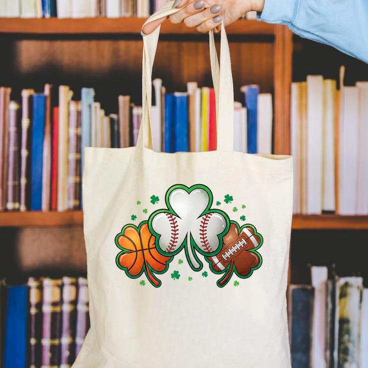 St Patricks Day Shamrock Sports Baseball Basketball Football Canvas Tote Bag St Patricks Day Shamrock Sports Baseball Basketball Football Canvas Tote Bag