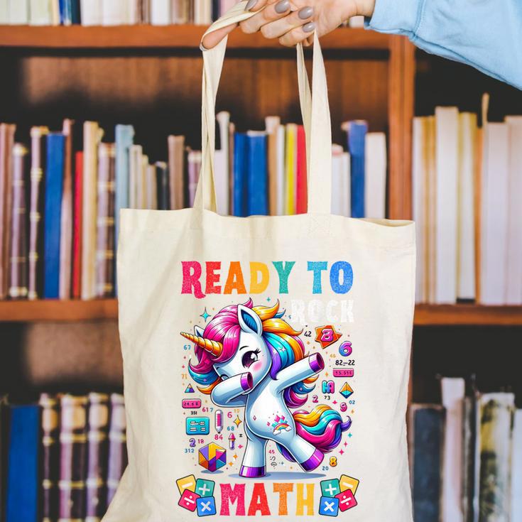 Student Back To School Math Squad Kids Girls Smarter Unicorn Canvas Tote Bag
