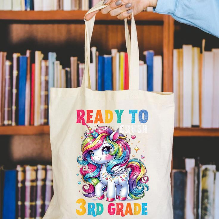 Student Unicorn Ready Back To School Crush 3rd Grade Girls Canvas Tote Bag Student Unicorn Ready Back To School Crush 3rd Grade Girls Canvas Tote Bag