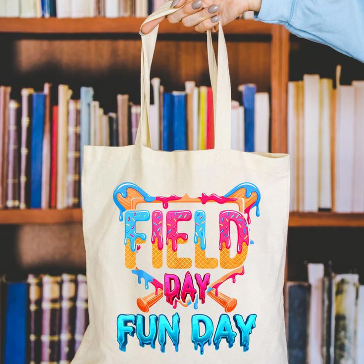 Teacher Kids Field Day 2026 Baseball Field Day Fun Day Canvas Tote Bag