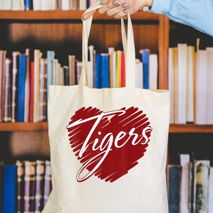 Tigers Heart Back To School Spirit M Canvas Tote Bag