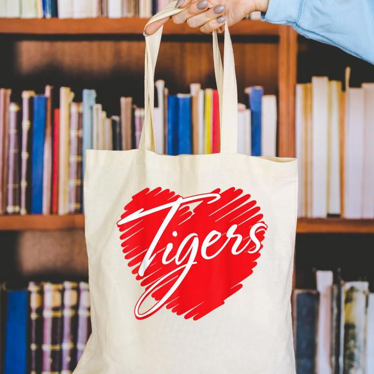 Tigers Heart Back To School Spirit R Canvas Tote Bag Tigers Heart Back To School Spirit R Canvas Tote Bag