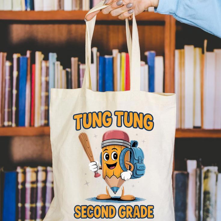 Tung Tung Sahur 2nd Grade Italian Brainrot Back To School Canvas Tote Bag Tung Tung Sahur 2nd Grade Italian Brainrot Back To School Canvas Tote Bag