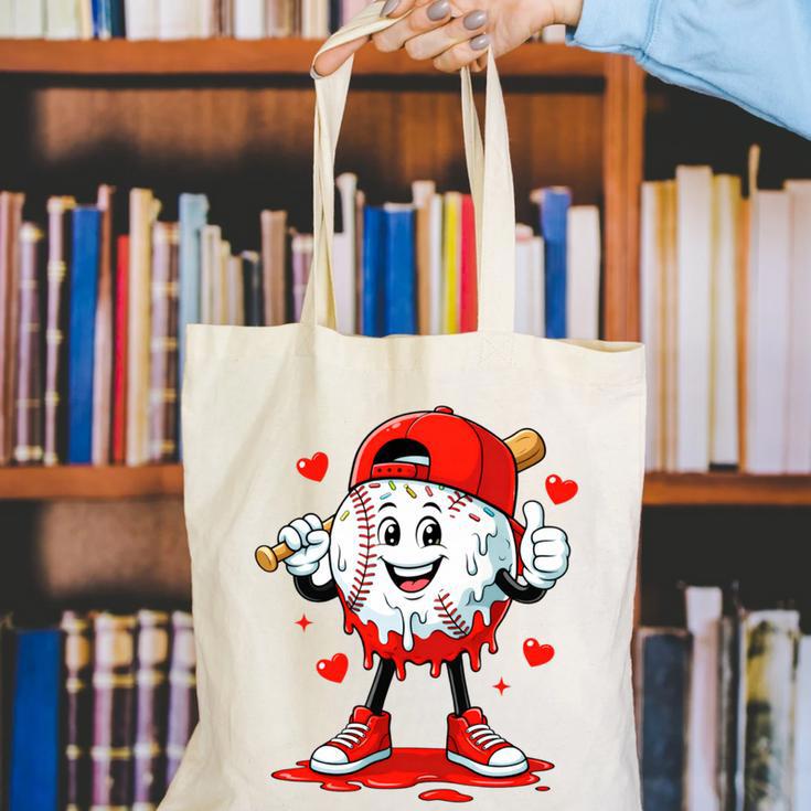 Valentine Baseball Heart Sports Men Boys Kid Canvas Tote Bag Valentine Baseball Heart Sports Men Boys Kid Canvas Tote Bag