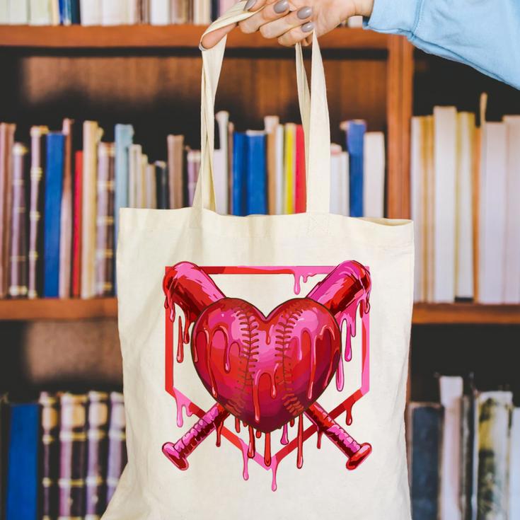 Valentines Day Baseball Red Heart Dab Boys Girls Kids Canvas Tote Bag Valentines Day Baseball Red Heart Dab Boys Girls Kids Canvas Tote Bag