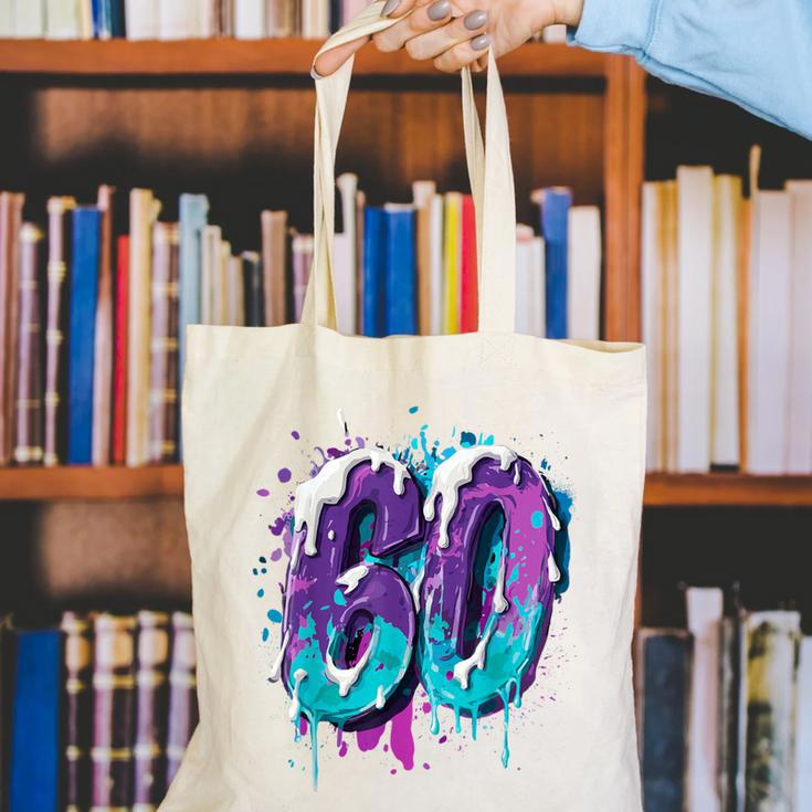 Vintage Baseball 60 Number Canvas Tote Bag Vintage Baseball 60 Number Canvas Tote Bag