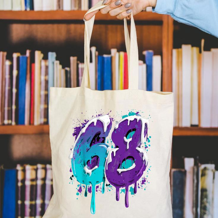Vintage Baseball 68 Number Canvas Tote Bag Vintage Baseball 68 Number Canvas Tote Bag