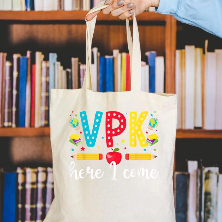 VPK Here I Come VPK Back To School VPK First Day Of VPK Canvas Tote Bag VPK Here I Come VPK Back To School VPK First Day Of VPK Canvas Tote Bag