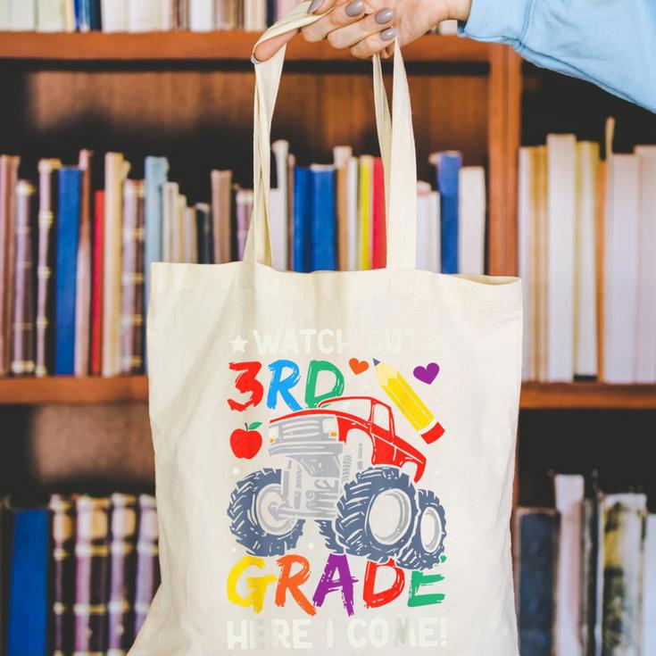Watch Out 3rd Grade Here I Come Monster Truck Back To School Canvas Tote Bag Watch Out 3rd Grade Here I Come Monster Truck Back To School Canvas Tote Bag