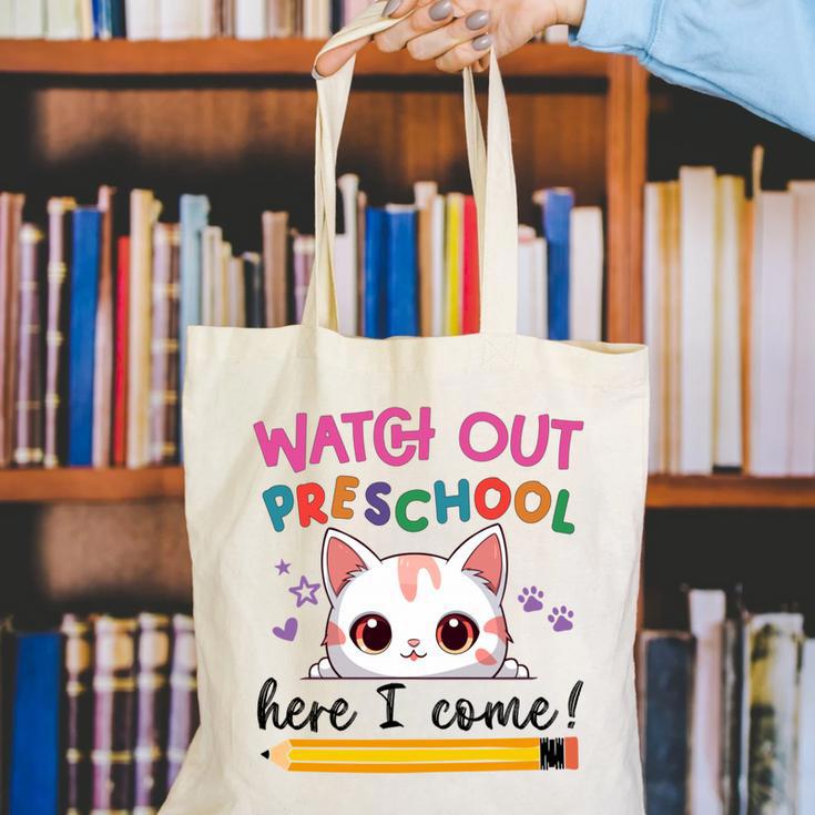 Watch Out Preschool Here I Come Girls Back To School Performance Canvas Tote Bag Watch Out Preschool Here I Come Girls Back To School Performance Canvas Tote Bag
