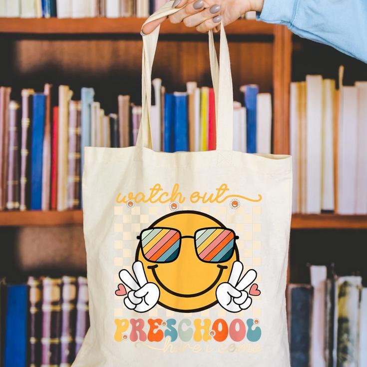 Watch Out Preschool Grade Here I Come Back To School Canvas Tote Bag Watch Out Preschool Grade Here I Come Back To School Canvas Tote Bag