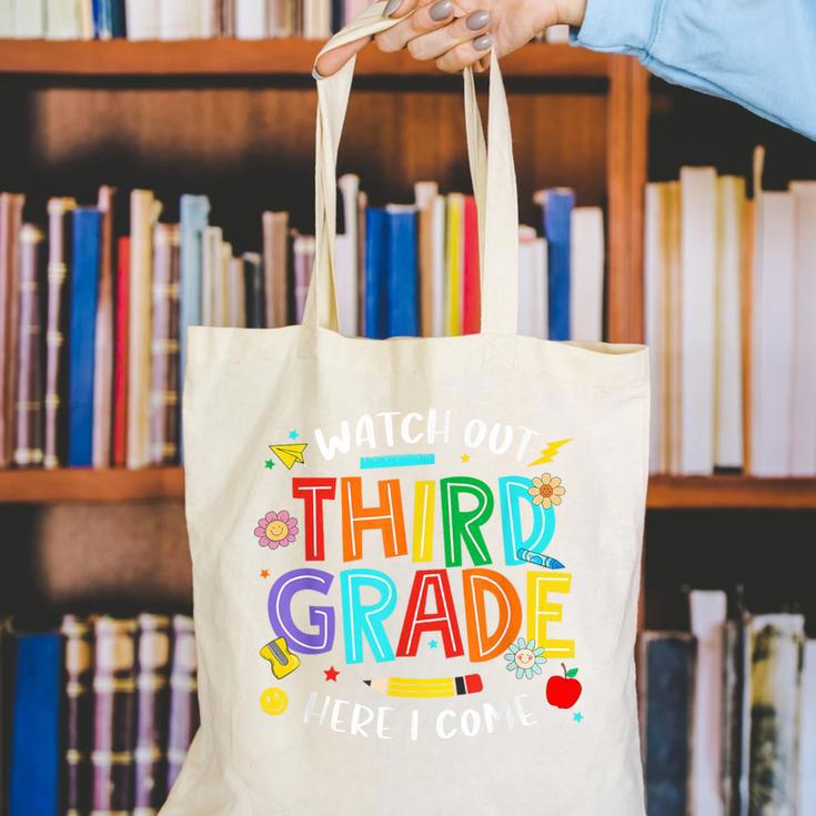 Watch Out Third Grade Here I Come 3rd Grade Back To School Canvas Tote Bag Watch Out Third Grade Here I Come 3rd Grade Back To School Canvas Tote Bag