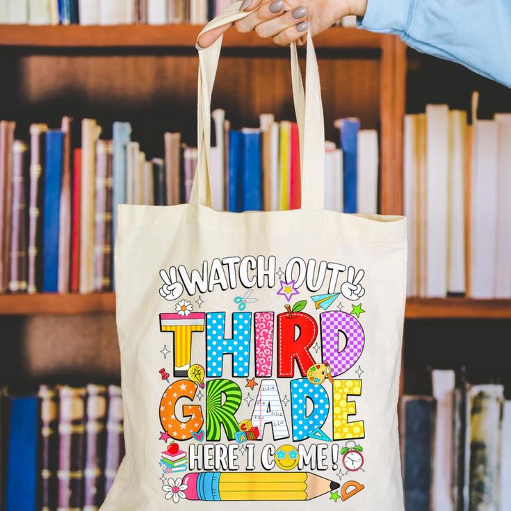 Watch Out Third Grade Here I Come Back To School Girls Kids Canvas Tote Bag Watch Out Third Grade Here I Come Back To School Girls Kids Canvas Tote Bag