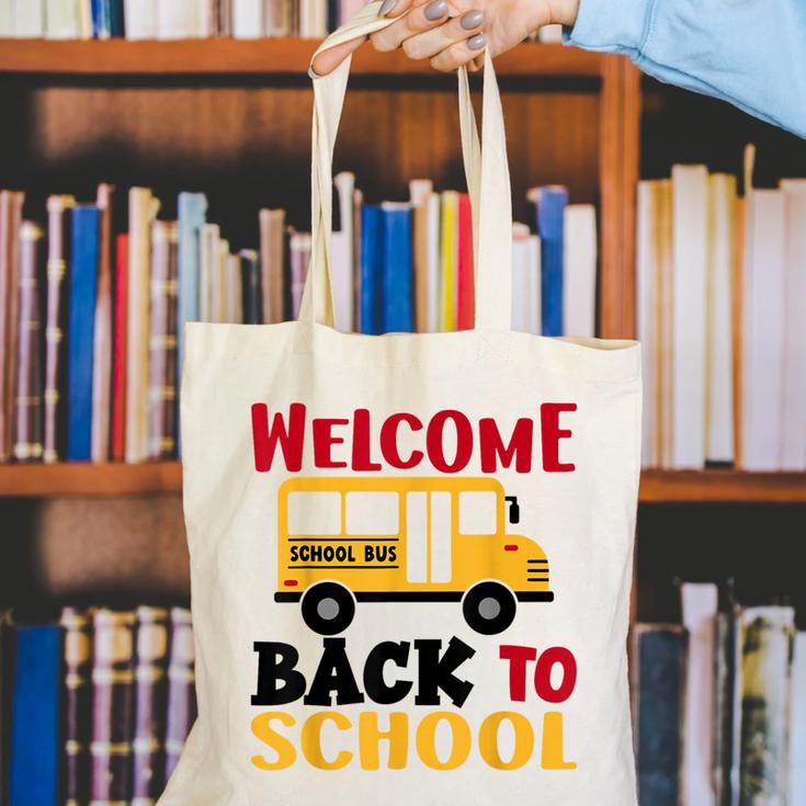 Welcome Back To School For Bus Drivers First Day Of School Canvas Tote Bag Welcome Back To School For Bus Drivers First Day Of School Canvas Tote Bag
