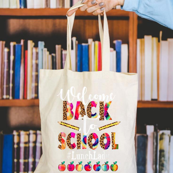 Welcome Back To School Lunch Lady Leopard On First Day Of School Canvas Tote Bag Welcome Back To School Lunch Lady Leopard On First Day Of School Canvas Tote Bag