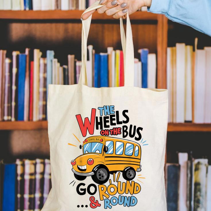 The Wheels On The Bus Toddler Kids Back To School Canvas Tote Bag The Wheels On The Bus Toddler Kids Back To School Canvas Tote Bag