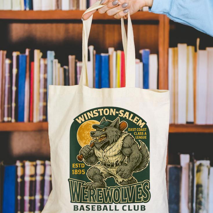 Winston-Salem Werewolves Minor League Baseball Club Canvas Tote Bag