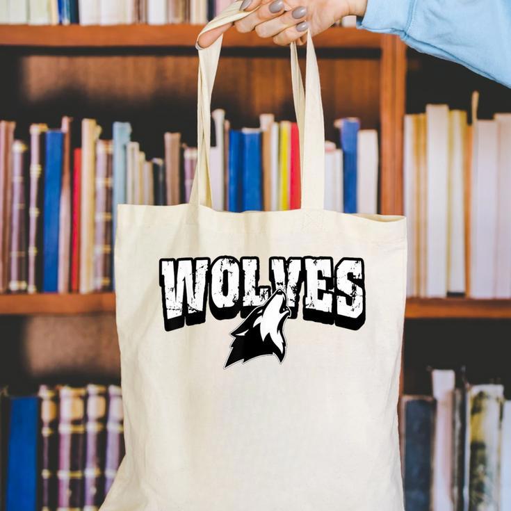 Wolves Back To School Spirit Canvas Tote Bag Wolves Back To School Spirit Canvas Tote Bag
