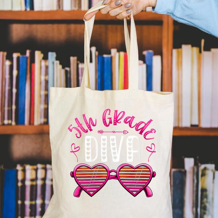 Women's 5th Grade Diva Back To School Fifth Grade For Girls Canvas Tote Bag Women's 5th Grade Diva Back To School Fifth Grade For Girls Canvas Tote Bag