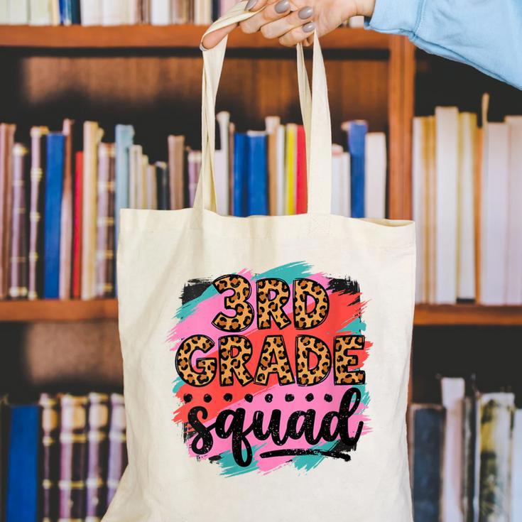 Women's Third 3rd Grade Squad Back To School Animal Print Girl Tee Canvas Tote Bag