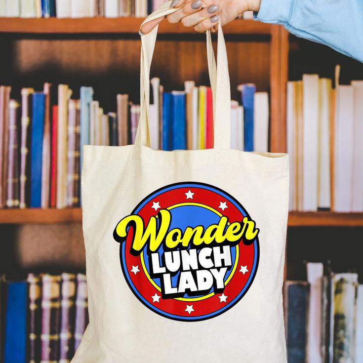 Wonder Lunch Lady Super Woman Power Superhero Back To School Canvas Tote Bag