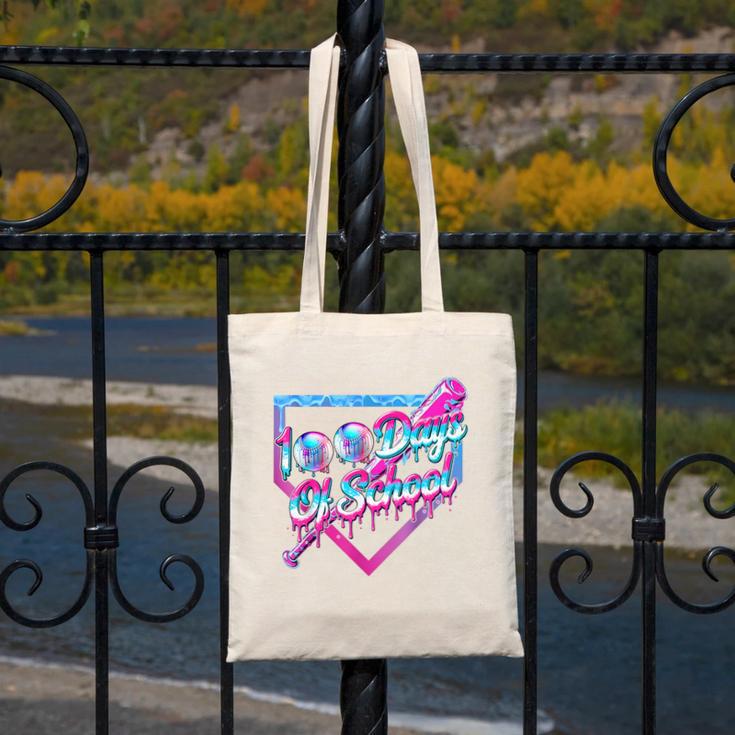 100 Days Of School Baseball 100th Day Ice Cream Boys Kids Canvas Tote Bag 100 Days Of School Baseball 100th Day Ice Cream Boys Kids Canvas Tote Bag
