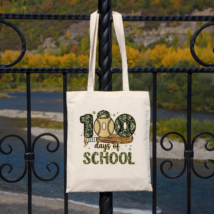100 Days Of School Baseball Camo Boys Kids 100th Day Canvas Tote Bag 100 Days Of School Baseball Camo Boys Kids 100th Day Canvas Tote Bag