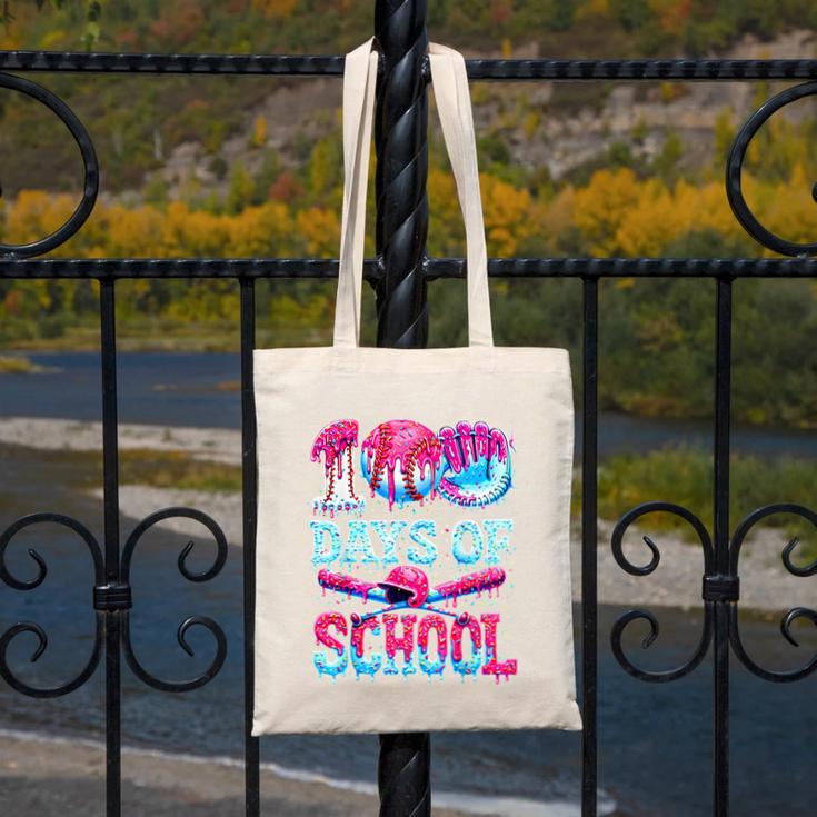 100 Days Of School Baseball Ice Cream Drip For Boys Kid Canvas Tote Bag 100 Days Of School Baseball Ice Cream Drip For Boys Kid Canvas Tote Bag