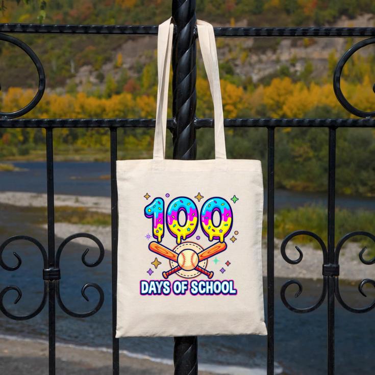 100 Days Of School Baseball Ice Cream Drip Kids Boys Teacher Canvas Tote Bag 100 Days Of School Baseball Ice Cream Drip Kids Boys Teacher Canvas Tote Bag