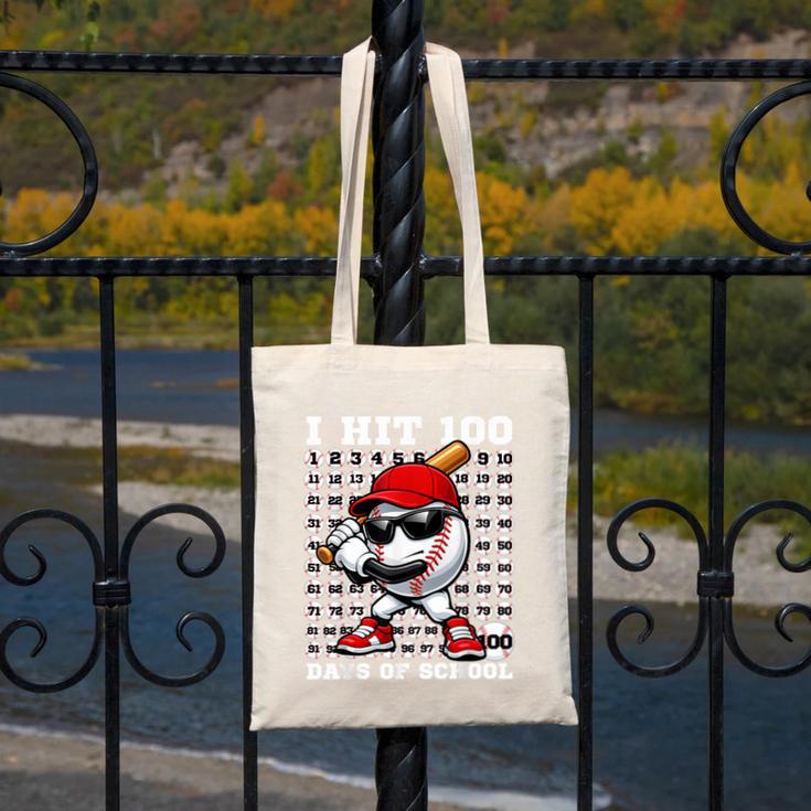 100 Days Of School Retro Baseball Sport For Boys Teachers Canvas Tote Bag