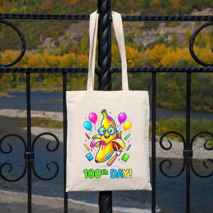 100th Day Of School Banana Baseball Drip For Kids Youth Girl Canvas Tote Bag 100th Day Of School Banana Baseball Drip For Kids Youth Girl Canvas Tote Bag