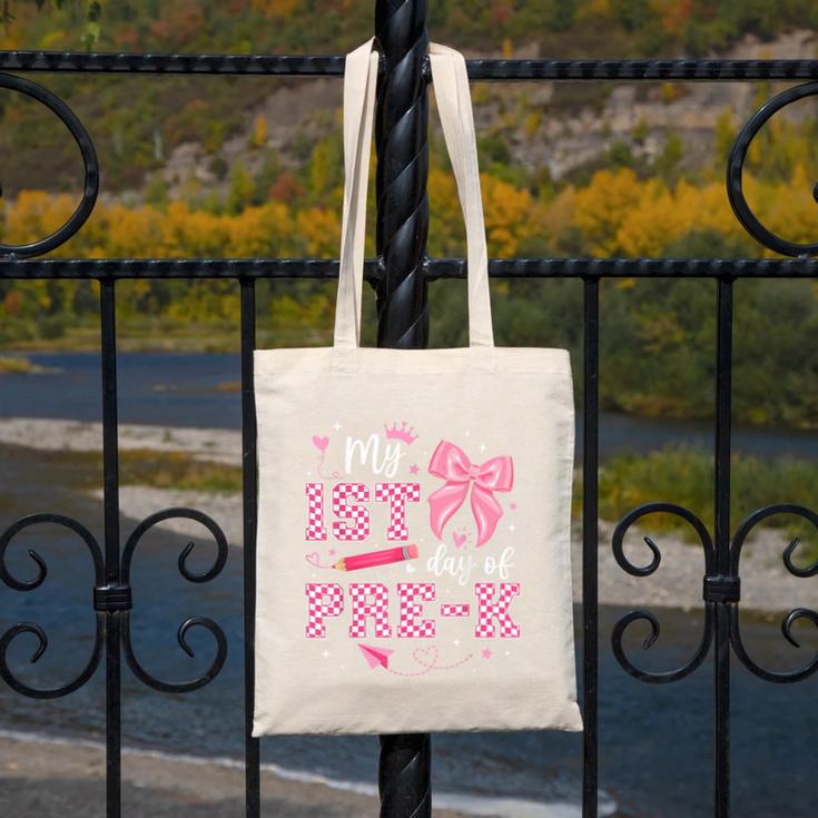 My 1st Day Of Pre-K PreK Pre K 2025 Back To School Girls Canvas Tote Bag My 1st Day Of Pre-K PreK Pre K 2025 Back To School Girls Canvas Tote Bag