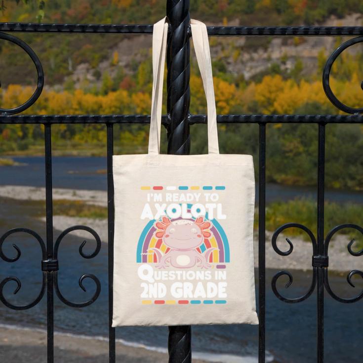 2nd Grade Axolotl Questions Back To School Canvas Tote Bag