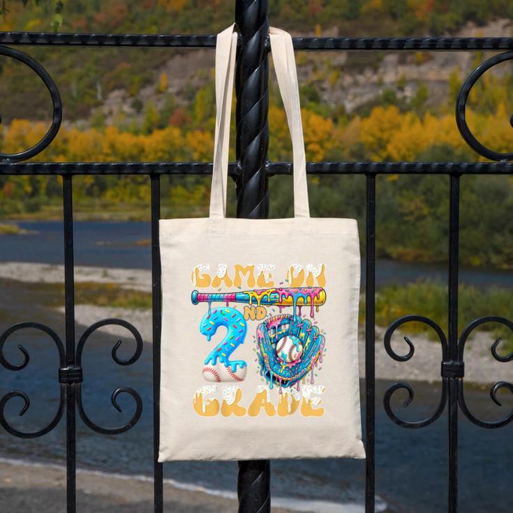 2nd Grade Back To School Baseball Drip Ice Cream Game On Canvas Tote Bag 2nd Grade Back To School Baseball Drip Ice Cream Game On Canvas Tote Bag