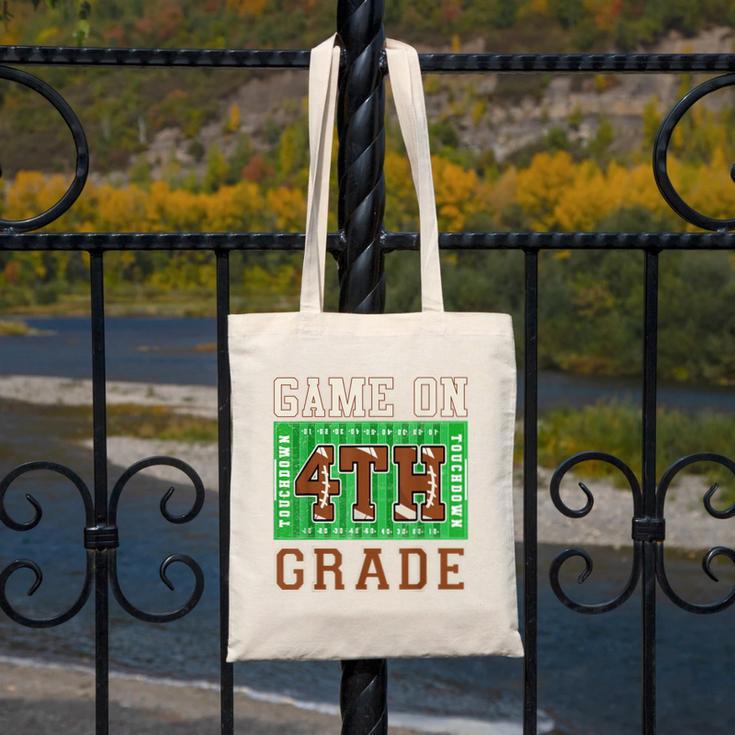 4th Grade Boys Kids Football Back To School Fourth Grade Canvas Tote Bag